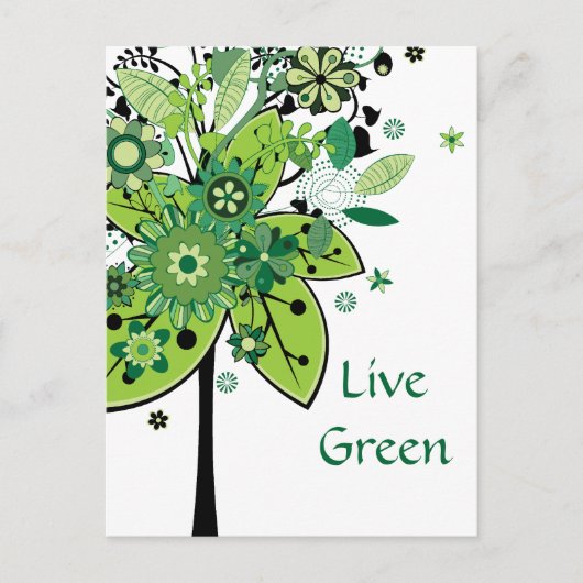 Groene Abstracte structuur Briefkaart (Voorkant)