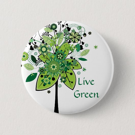 Groene Abstracte structuur Ronde Button 5,7 Cm (Voorkant)