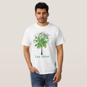 Groene Abstracte structuur T-shirt (Voorkant volledig)