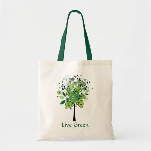 Groene Abstracte structuur Tote Bag (Voorkant)