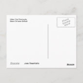 Groene Abstracte Urban City Fine Art Kaarten (Achterkant)