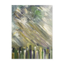 Groene Abstracte Urban City Fine Art Kaarten