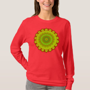 Groene Abstracte ventilator T-shirt