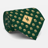 Groene Accountant Spreadsheet Stropdas (Opgerold)