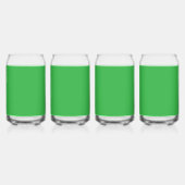 Groene achtergrond en witte rand voor een moderne  blikvorm glas (Achterkant)