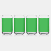 Groene achtergrond en witte rand voor een moderne  blikvorm glas (Voorkant)