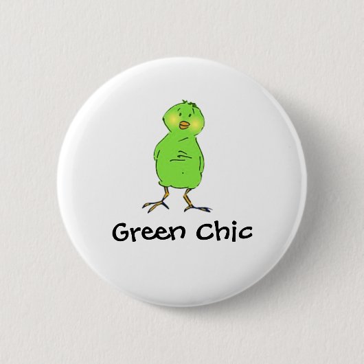 Groene afbeelding ronde button 5,7 cm (Voorkant)