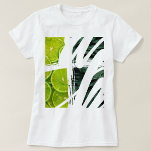 Groene afdruk mousserend t-shirt
