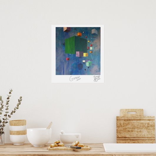 Groene afdrukken poster (Keuken)