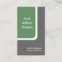 Groene afgeronde rechthoek visitekaartje