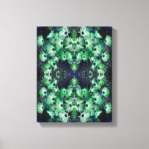 Groene Afrikaanse Madeliefjes Bloemen Kunst Canvas Afdruk