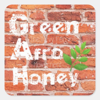 Groene Afro Honing Sticker 2