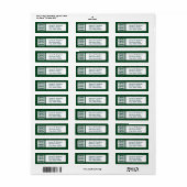 Groene Afstuderen Return Address Labels (Full Sheet)