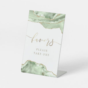 groene agaat gunst voetstuk teken reclamebord met voetstuk