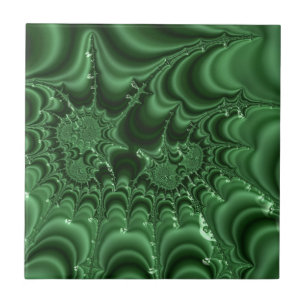 Groene Agate Gemstone Kijk fractal Abstracte Kunst Tegeltje