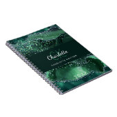 Groene agate marmer notitieboek (Rechterzijde)