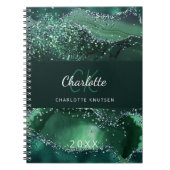 Groene agate marmer notitieboek (Voorkant)