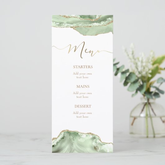 groene agate Menu (Staand voorkant)