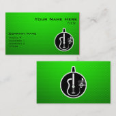 Groene akoestische gitaar visitekaartje (Voorkant / Achterkant)