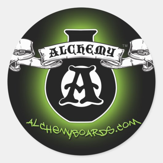 Groene Alchemie Sticker (Voorkant)