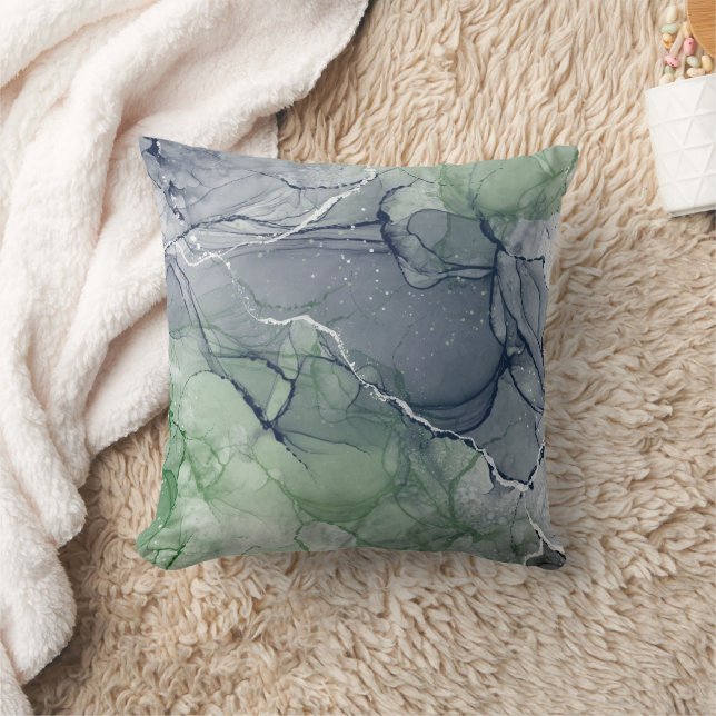 Groene alcoholinkt kussen (Deken)