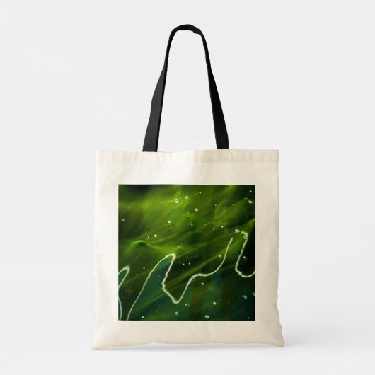 Groene algen en waterbit tote bag (Achterkant)