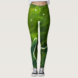 Groene algen en waterlecnum leggings