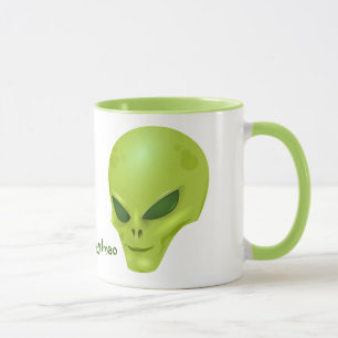 Groene Alien Head Mok (ayy lmao)