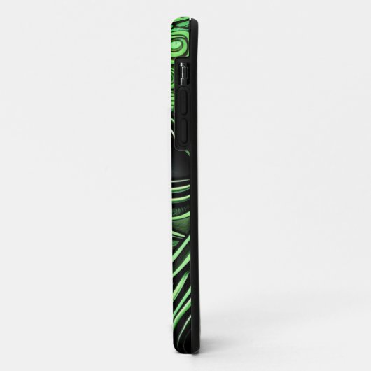 Groene Alien met Degeneratieve Lijnen Achtergrond Case-Mate iPhone Case (Achterkant/links)