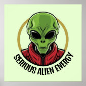 Groene Alien Poster (Voorkant)