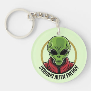 Groene Alien Sleutelhanger