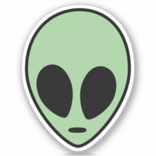 Groene Alien Sticker