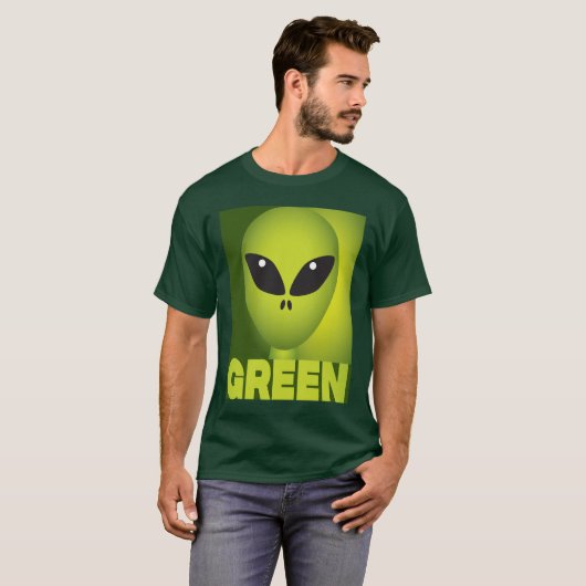Groene Alien T-shirt (Voorkant volledig)