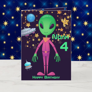 Groene Alien UFO toevoegen Naam Tijdstip Kaart