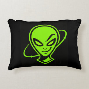 Groene Alien Veel Succes Accent Kussen