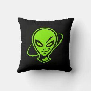 Groene Alien Veel Succes Kussen