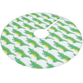 Groene alligator Crocodile Gator Animal Kerstboom Rok (Gekanteld)