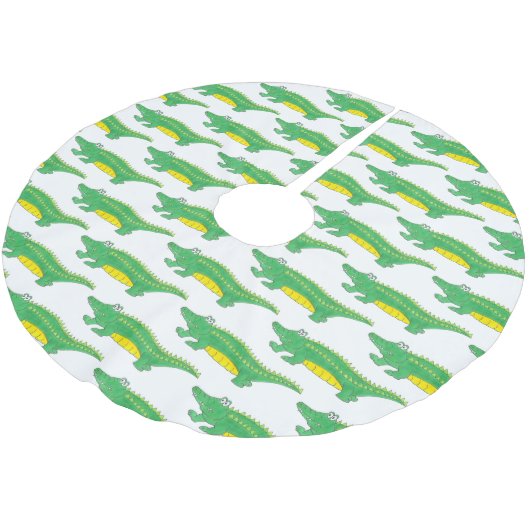 Groene alligator Crocodile Gator Animal Kerstboom Rok (Gekanteld)