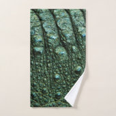 Groene alligator huidtextuur bad handdoek (Handdoek)