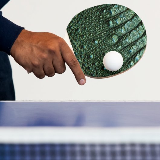 Groene alligator huidtextuur tafeltennisbatje (Insitu)
