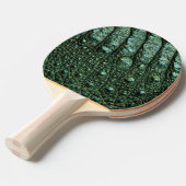 Groene alligator huidtextuur tafeltennisbatje (Voorkant Gekanteld)