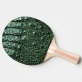 Groene alligator huidtextuur tafeltennisbatje (Zijkant)