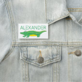 Groene alligator krokodille reptieldierentuin naamplaatje (In situ)