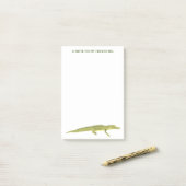 Groene Alligator Realistisch Grafisch Gepersonalis Post-it® Notes (Op bureau)