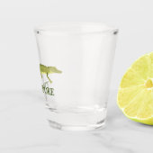 Groene Alligator Realistisch Grafisch Gepersonalis Shot Glas (Rechts)
