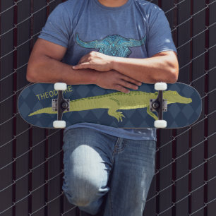 Groene Alligator Realistisch Grafisch Gepersonalis Skateboard