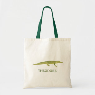Groene Alligator Realistisch Grafisch Gepersonalis Tote Bag