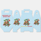 Groene Alligator Superheld Verjaardagsfeest Bedankdoosjes (Ongevouwen)