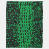 Groene alligator verbergen fleece deken (Voorkant)