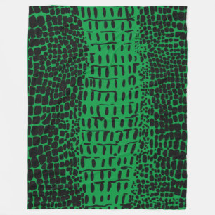Groene alligator verbergen fleece deken